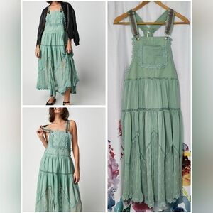 Free People Green Trails End Skirtall